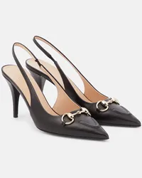 Gucci Pumps slingback Horsebit in pelle Nero