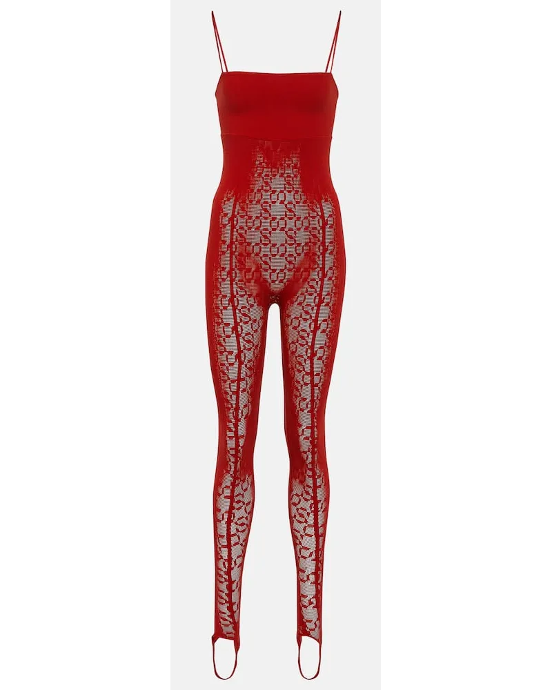 Wolford x Simkhai - Jumpsuit Intricate Pattern Rosso