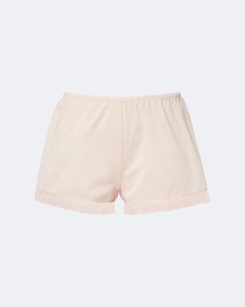 Eres Shorts Lightness in cotone con pizzo Rosa