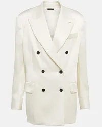 Tom Ford Blazer doppiopetto in raso Bianco