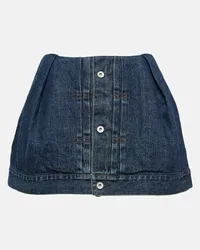 Sacai Shorts di jeans Blu