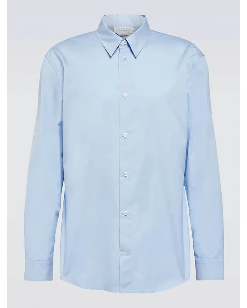 Gabriela Hearst Camicia Quevedo in popeline di cotone Blu