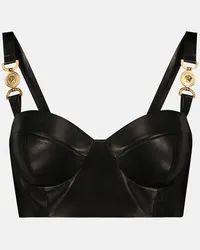 Versace Bustier in pelle Nero