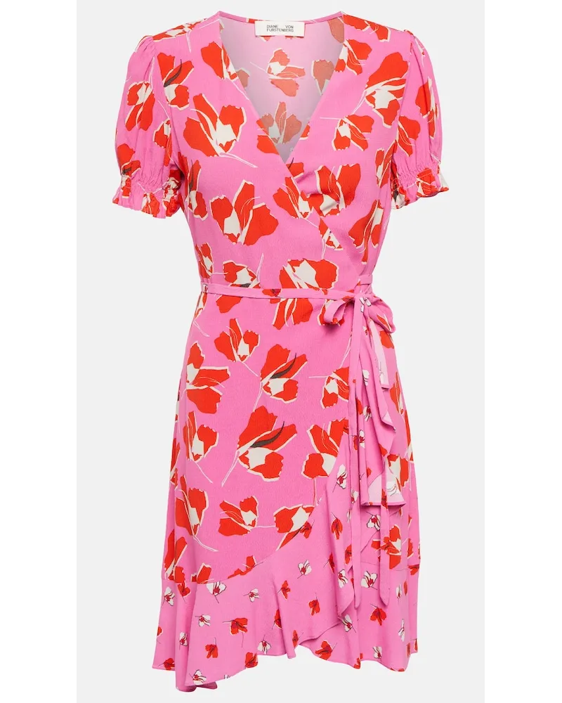Diane von Furstenberg Miniabito a portafoglio Emilia con stampa Multicolore