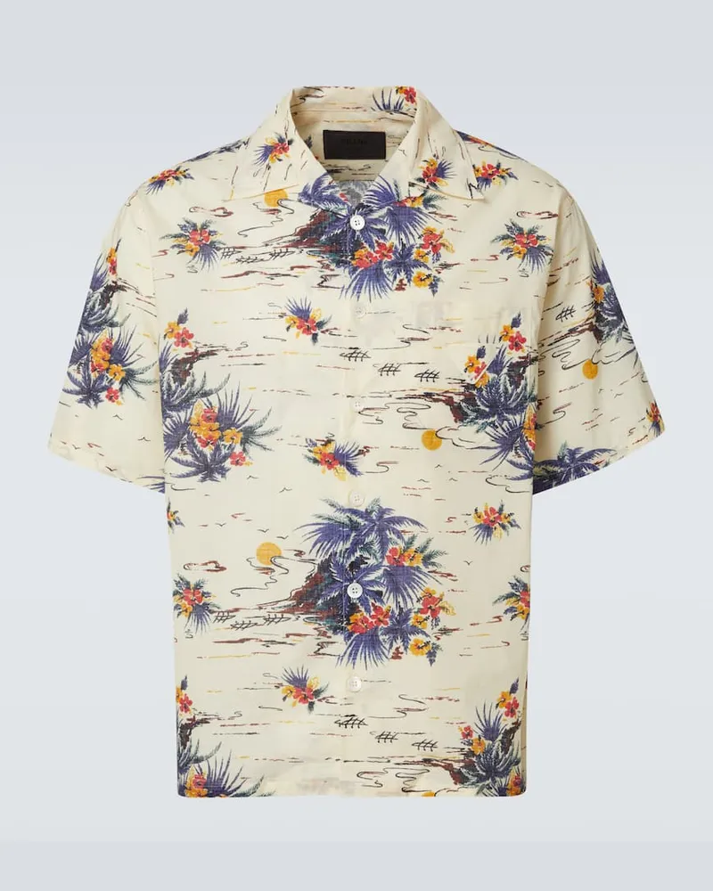Prada Camicia bowling in cotone con stampa Multicolore