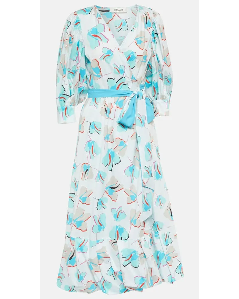 Diane von Furstenberg Abito midi a portafoglio Roxanna Blu