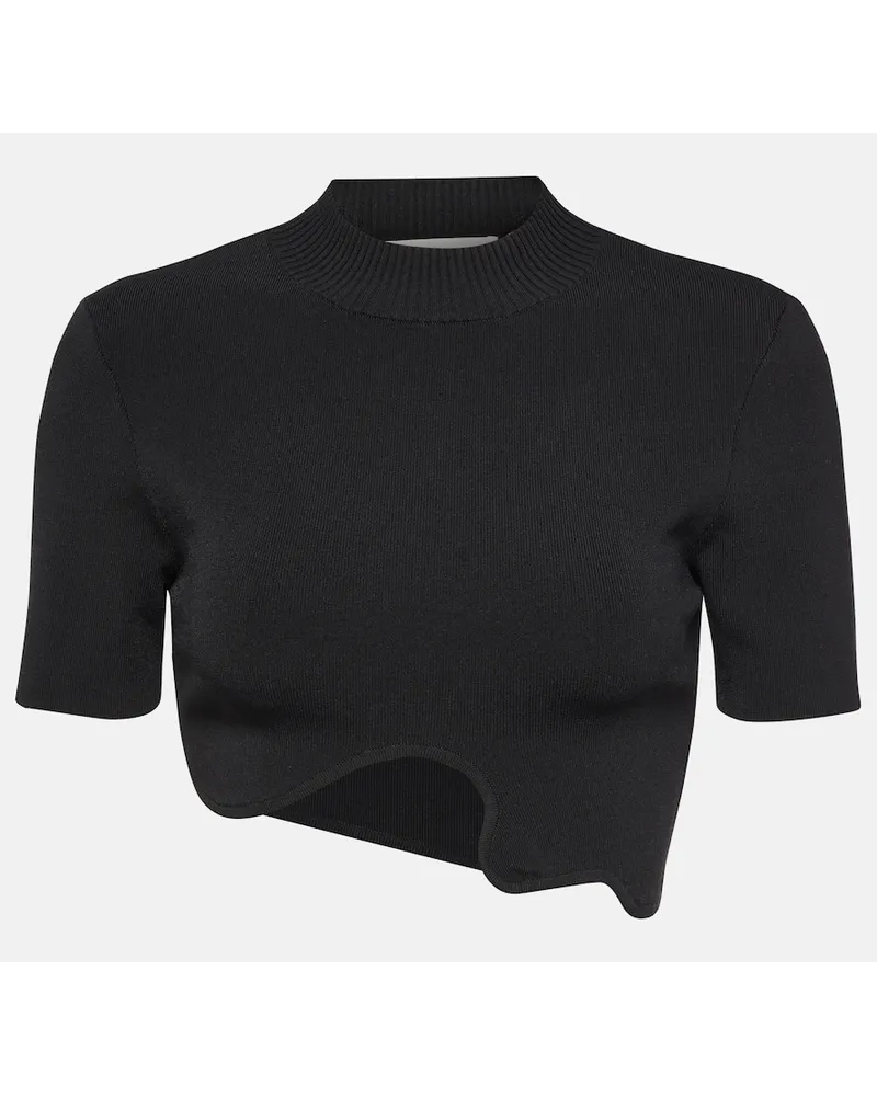 Christopher Esber Top cropped asimmetrico Maparadita Nero