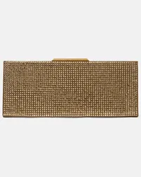 Saint Laurent Clutch Midnight Small con cristalli Nero