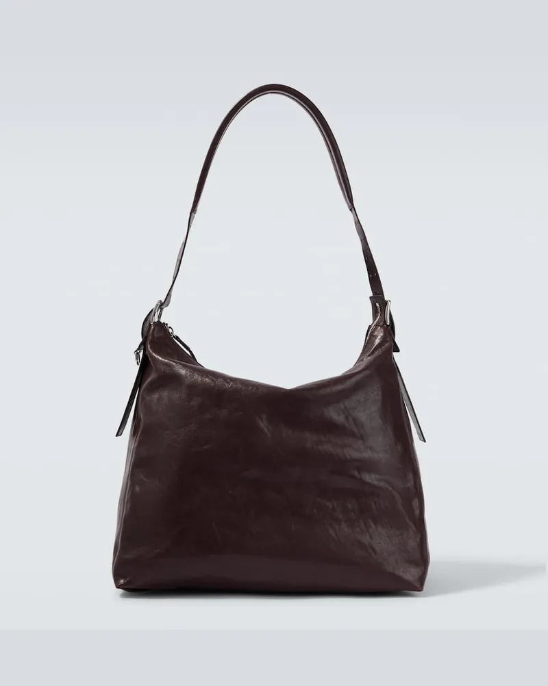 Christophe Lemaire Borsa a spalla in pelle Borgogna