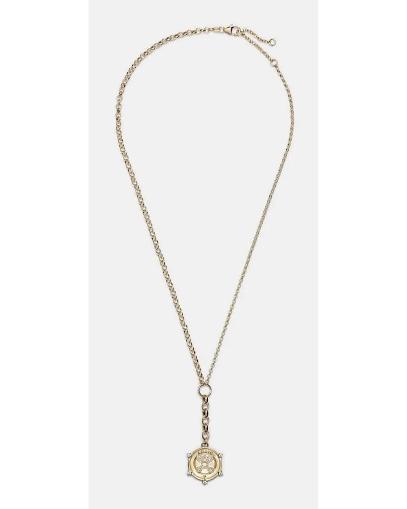 FOUNDRAE Collana Amate True Love in oro 18kt gold con diamanti Oro