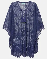 Melissa Odabash Caftano Cindy in misto cotone Blu