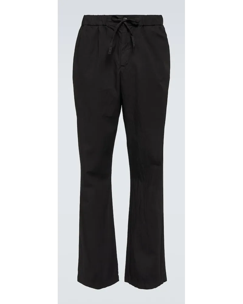 Frescobol Carioca Pantaloni regular Rocha in cotone Nero