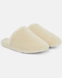 Loro Piana Slippers Wintercozy in cashmere e seta Bianco