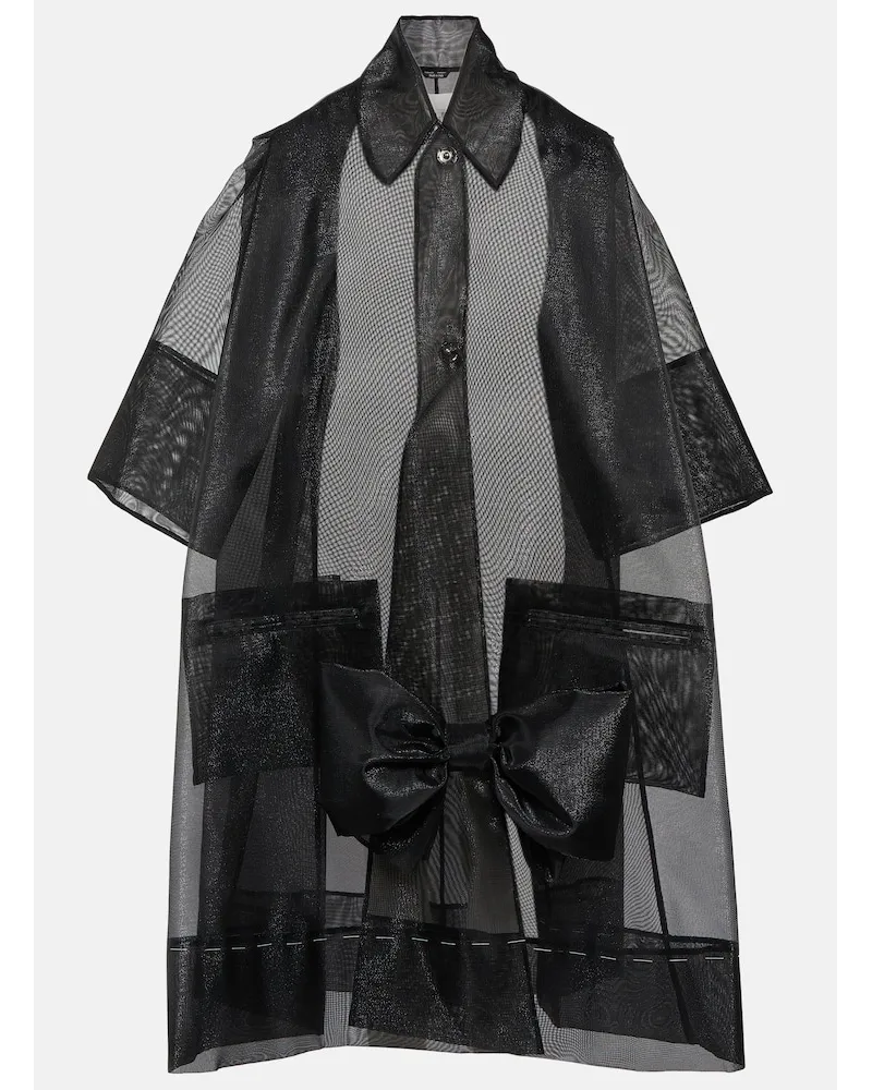 Maison Margiela Cappotto con fiocco Nero