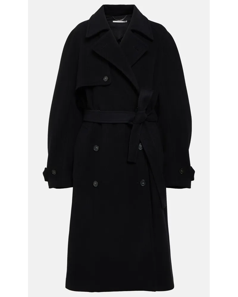 Stella McCartney Cappotto doppiopetto in lana Nero