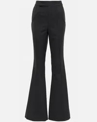 Roland Mouret Pantaloni flared in misto lana Nero