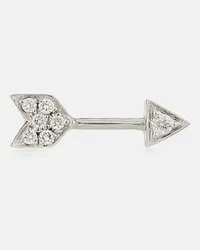 Maria Tash Orecchino singolo Diamond Arrow in oro 18kt Argento