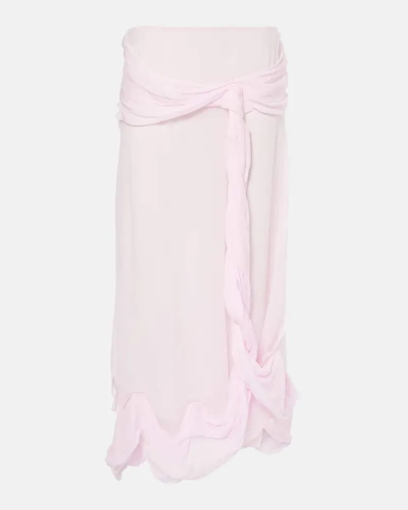 J.W.Anderson Gonna midi drappeggiata Rosa