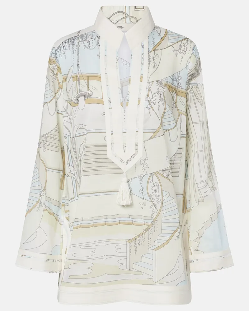 Tory Burch Tunica in voile di cotone Multicolore