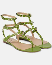 Valentino Garavani Sandali Rockstud in pelle Verde