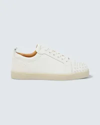 Christian Louboutin Sneakers Louis Junior Spikes in pelle Bianco