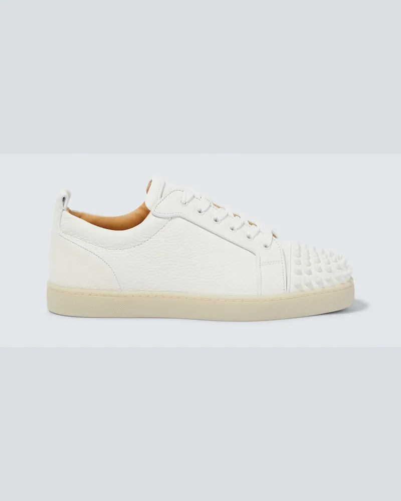 Christian Louboutin Sneakers Louis Junior Spikes in pelle Bianco