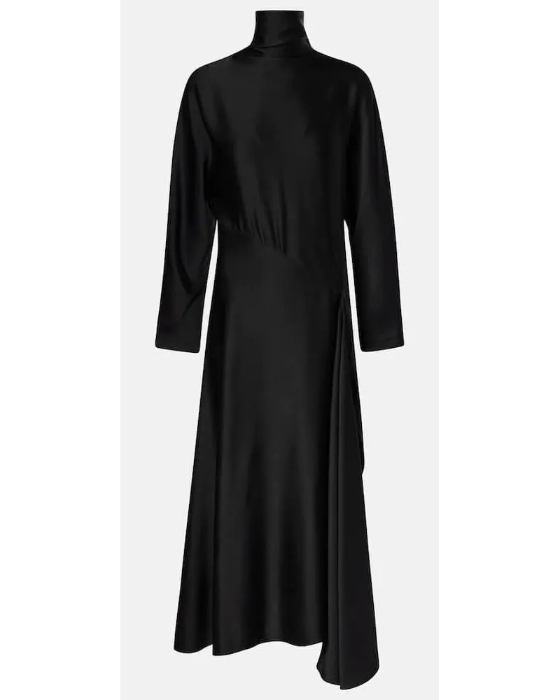 Alaïa AlaÃ¯a Abito midi asimmetrico in raso Nero