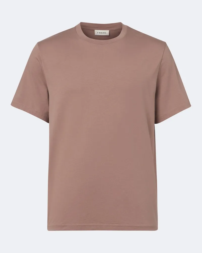 Frame Denim T-shirt in jersey di cotone Marrone