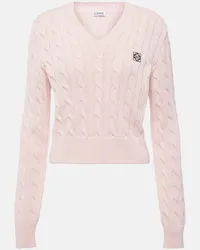 Loewe Pullover Anagram in cotone a trecce Rosa