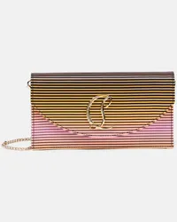 Christian Louboutin Clutch Loubi54 CL Logo in raso Multicolore