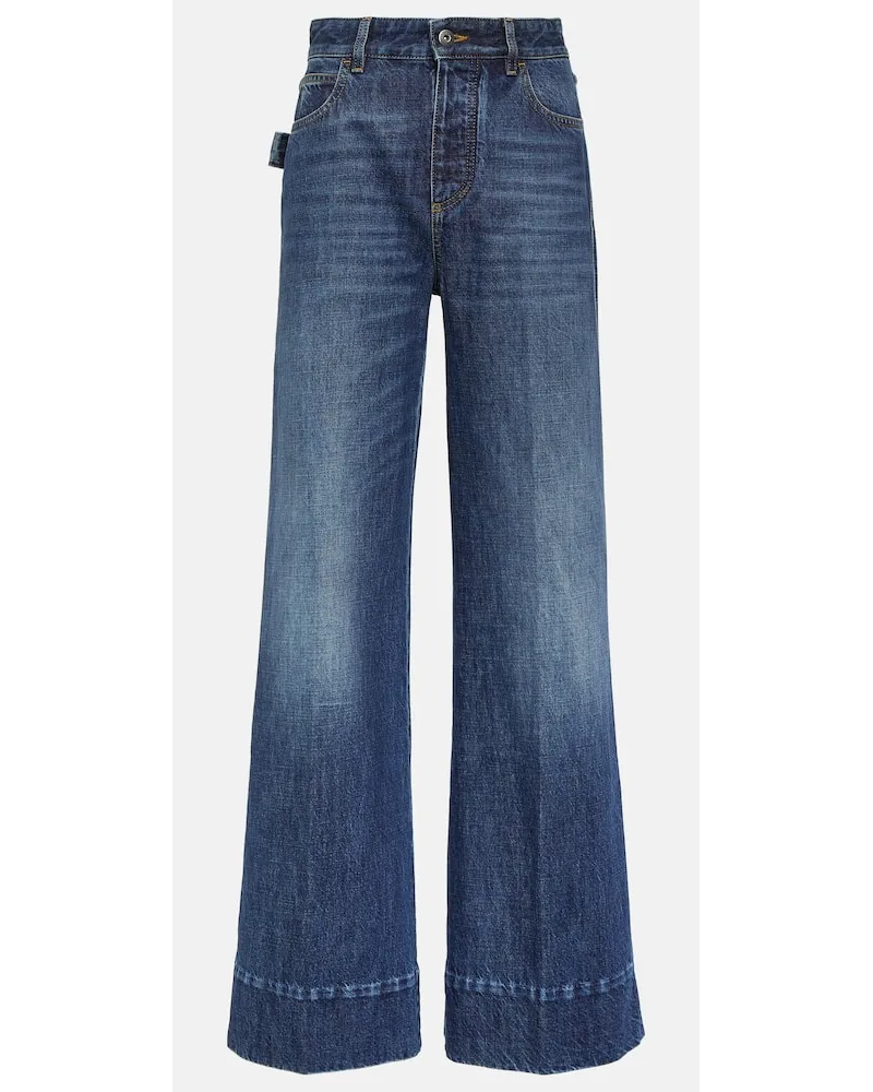 Bottega Veneta Jeans a gamba larga e vita alta Blu