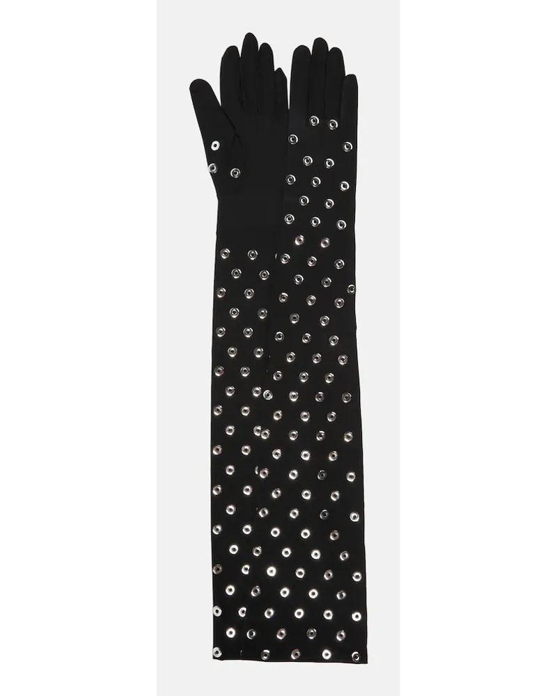 Alaïa AlaÃ¯a Guanti in jersey Nero