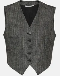 Stella McCartney Gilet cropped in lana Grigio