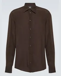 Dolce & Gabbana Camicia in seta Borgogna