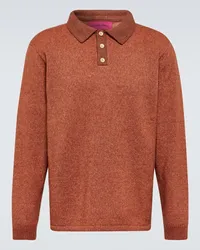 The Elder Statesman Polo in cashmere e cotone Arancione