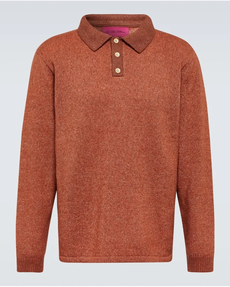 The Elder Statesman Polo in cashmere e cotone Arancione