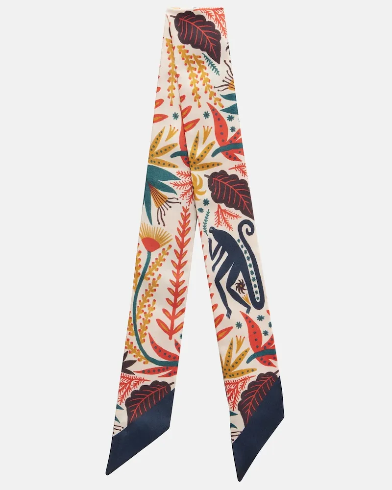 Etro Foulard in twill di seta con stampa Multicolore