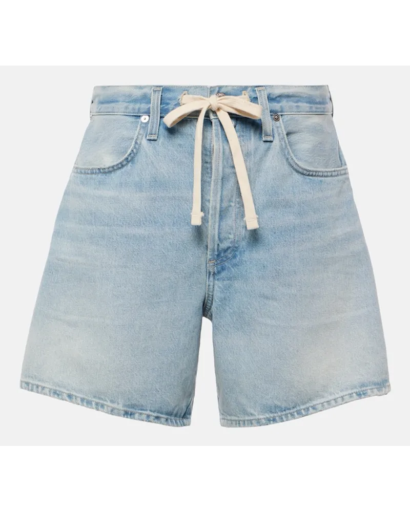 Citizens of humanity Shorts di jeans Brynn a vita alta Blu