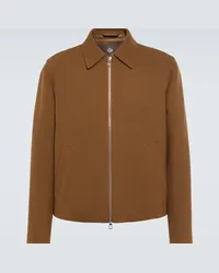 Loro Piana Giacca blouson Maurin in lana vergine Marrone