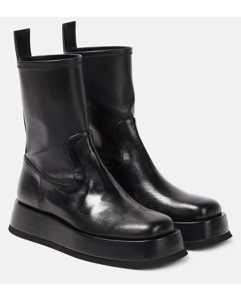 Gia Borghini Stivaletti in similpelle con plateau Nero