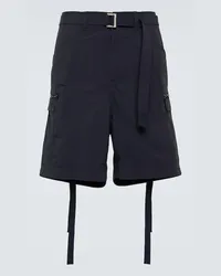 Sacai Bermuda in taffeta Blu