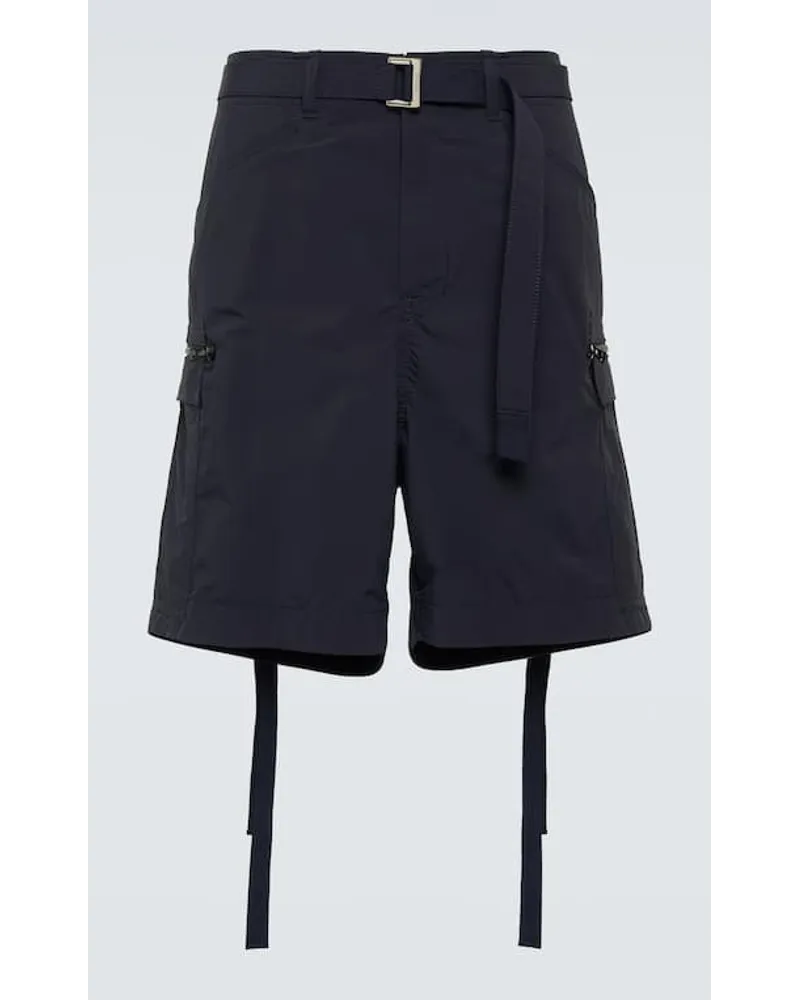 Sacai Bermuda in taffeta Blu