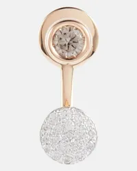 Pomellato Orecchino singolo Sabbia in oro rosa 18kt con diamanti Oro