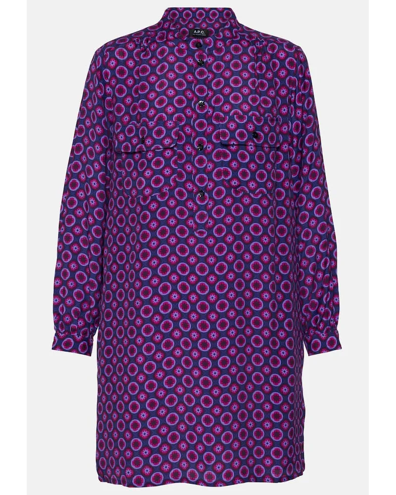 A.P.C. Abito chemisier Mathilde con stampa Viola