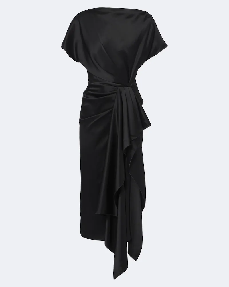 Roksanda Ilincic Abito midi Zoa in satin Nero
