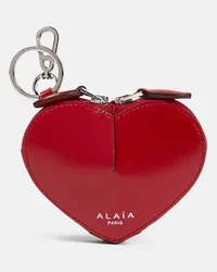 Alaïa Alaïa Portamonete Le Coeur Mini in pelle Rosso