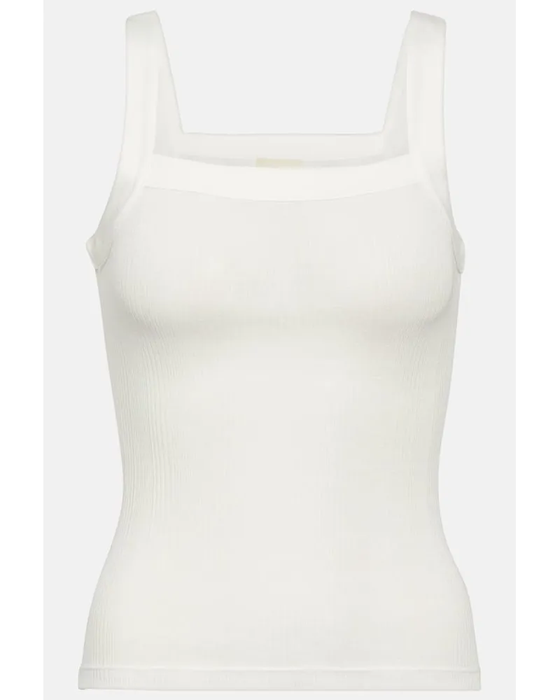 KHAITE Tank top Oylan in jersey Bianco