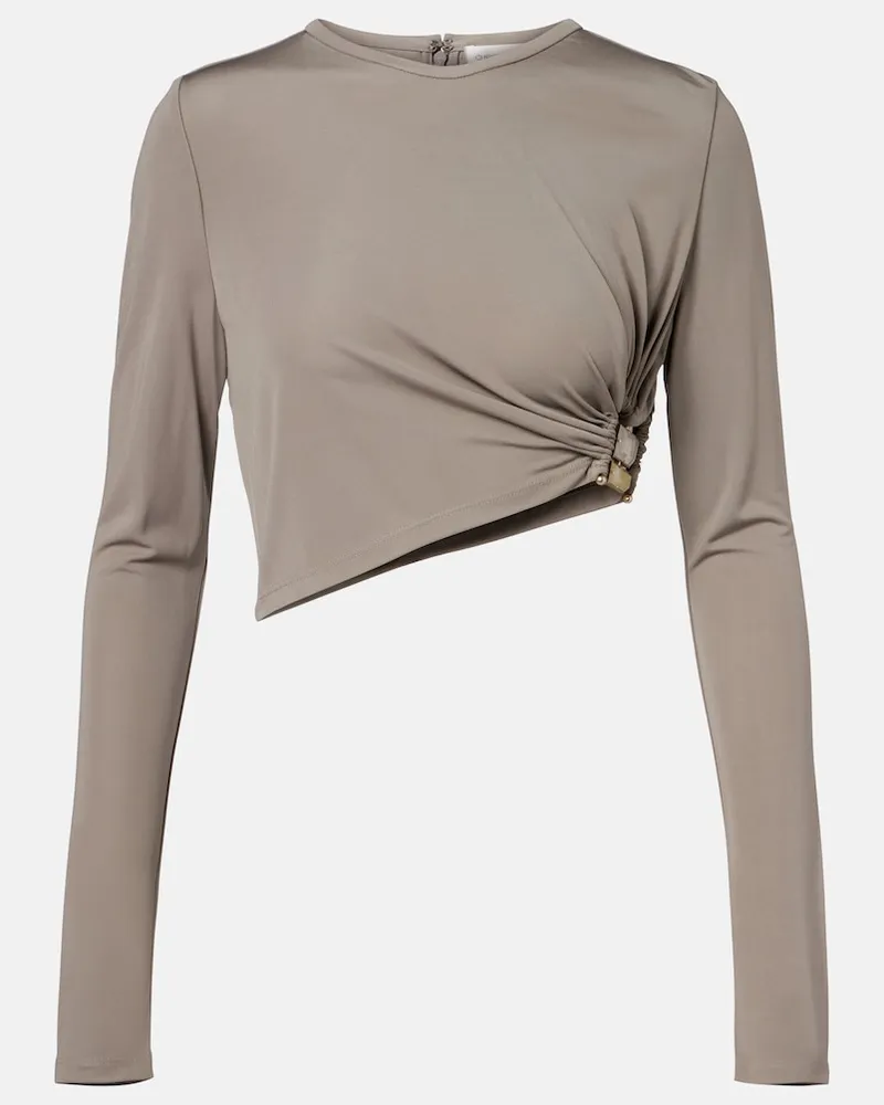 Christopher Esber Top cropped Bezel Quartz in jersey Grigio