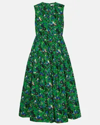 Erdem Abito midi in cotone Verde