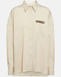 Brunello Cucinelli Camicia in misto cotone Beige